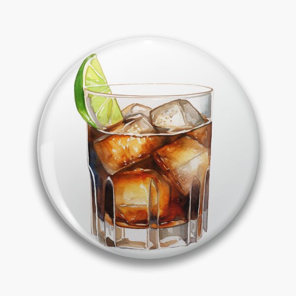 Artikelvorschau, Water color drawing of a rum coke entworfen und verkauft von LazyOtterPrints.