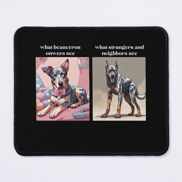 Artikelvorschau, Was Beauceron-Besitzer sehen vs. was Fremde und Nachbarn sehen entworfen und verkauft von GoodyPaws.