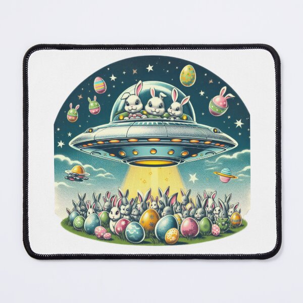 Item preview, alien rabbits with Easter bunnies and eggs Easter Funny animals designed and sold by Expressions-Sel.