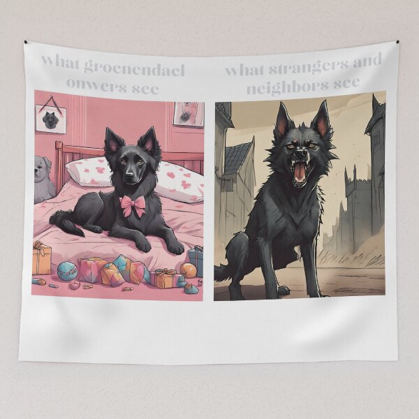 Item preview, What groenendael onwers see vs what strangers and neightbors see designed and sold by GoodyPaws.