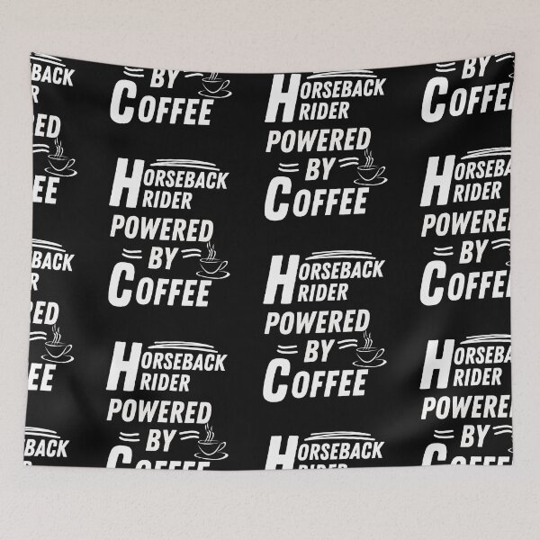 Item preview, Horseback rider powered by coffee designed and sold by annoying-shirts.