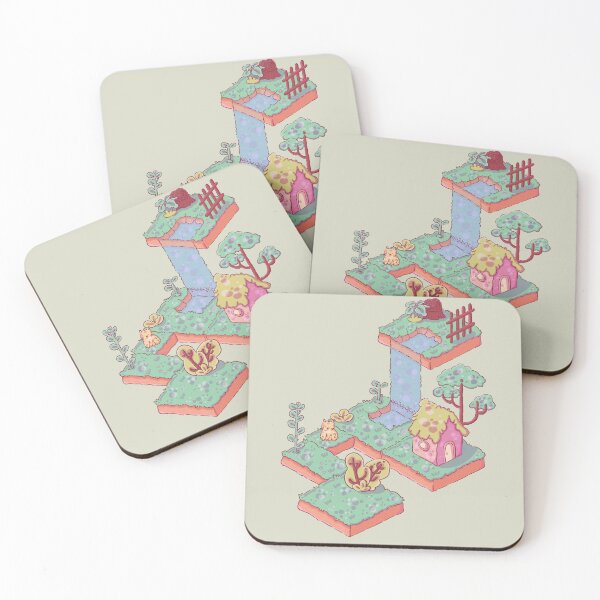 Item preview, Isometric Waterfall island  designed and sold by MaDi-illustrations.