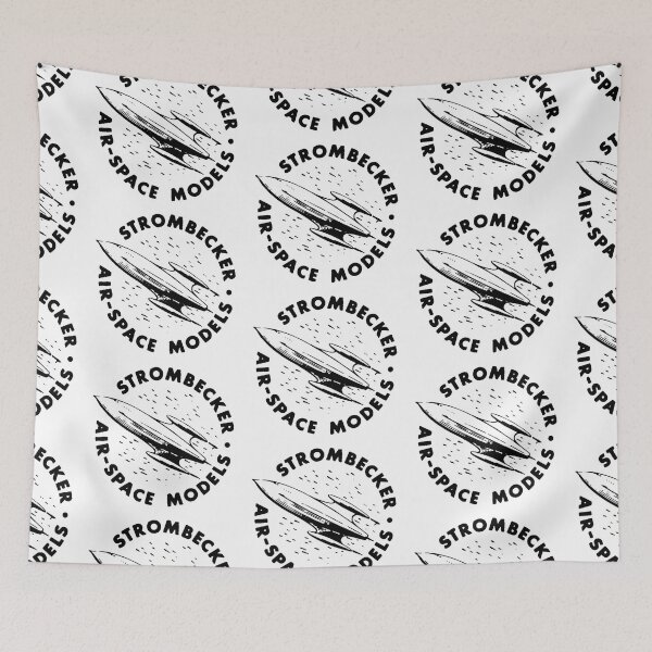 Item preview, Strombecker Air-space models - black print designed and sold by retropetrol.