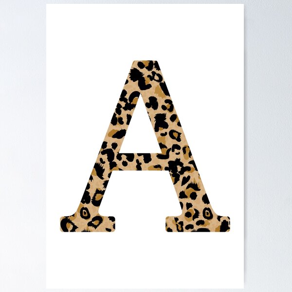 Item preview, letra de leopardo - A. Cheetah Print. Estampado de leopardo. Inicial. designed and sold by CoCoArt-Ua.