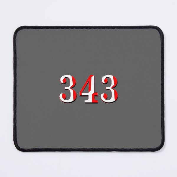 Item preview, number three hundred and forty three digit 343 order sequence team member age designed and sold by 4rpixs.