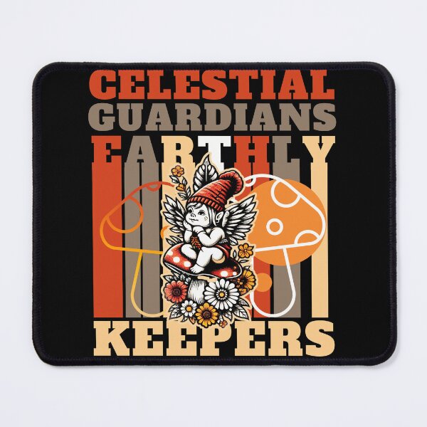 Item preview, Celestial Guardians, Earthly Keepers: Cute Cherubim and Mushroom Design designed and sold by jteart.