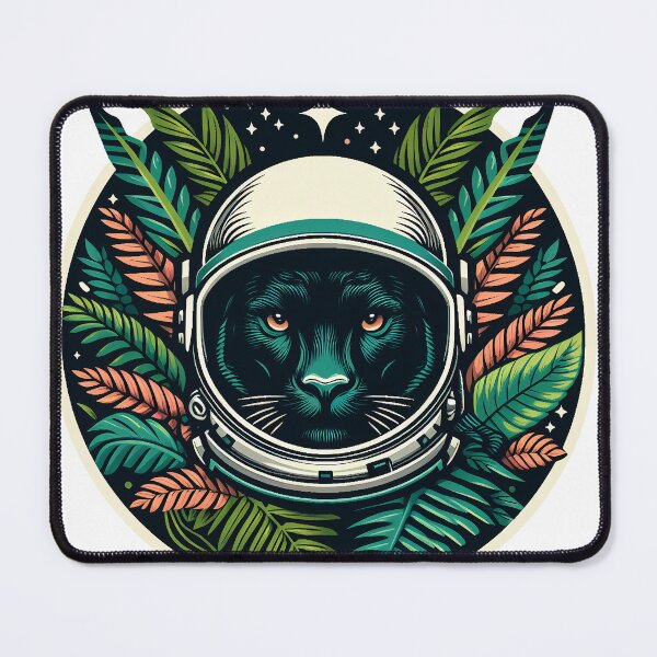 Item preview, “Galactic Panther: Rainforest Odyssey” | Rainforest Space Helmet Black Panther designed and sold by Inspirahawke.