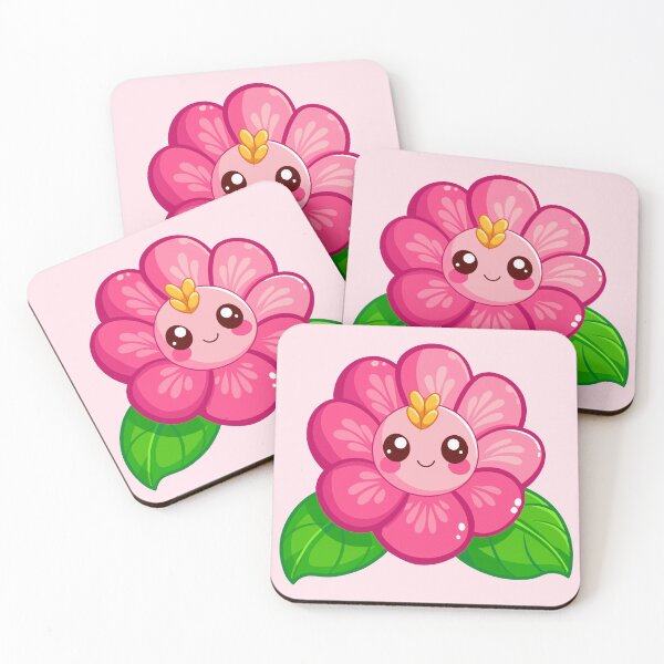Artikelvorschau, Rosa Hibiskusblüte Kawaii entworfen und verkauft von Lelijo.