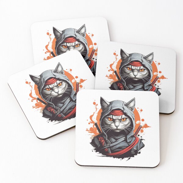 Item preview, mysterious ninja cat designed and sold by misbahsiro.