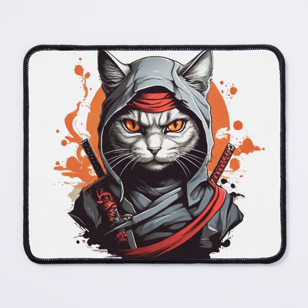 Item preview, mysterious ninja cat designed and sold by misbahsiro.