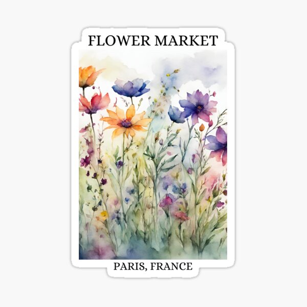 Item preview, Flower Market Art Print designed and sold by ThePinkProject.