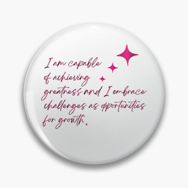 Item preview, I am capable of achieving greatness and I embrace challenges as opportunities for growth designed and sold by angelyara.