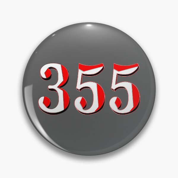 Item preview, number three hundred and fifty five digit 355 order sequence team member age designed and sold by 4rpixs.