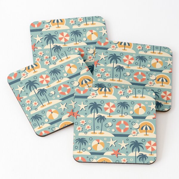 Item preview, 3108 A - sunny retro beach designed and sold by RouCouCou.