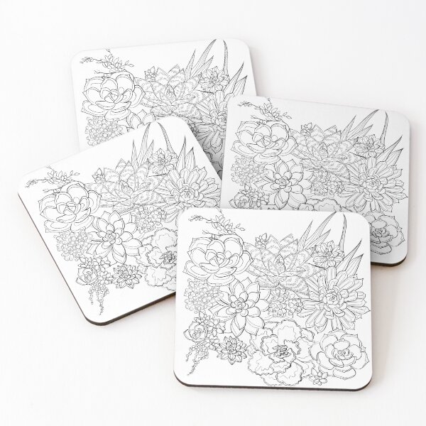 Item preview, Composition of succulents to color designed and sold by Azyrielle.