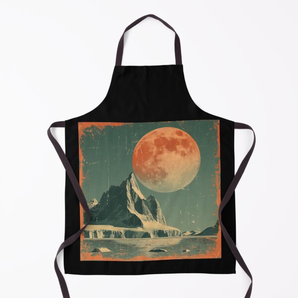 Item preview, Giant Red Moon over Icy Peaks designed and sold by palmyst.