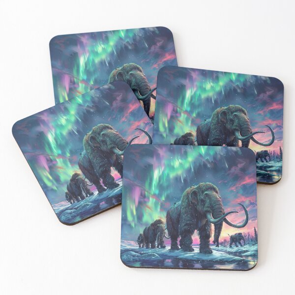 Item preview, Mammoths Under the Northern Lights designed and sold by palmyst.
