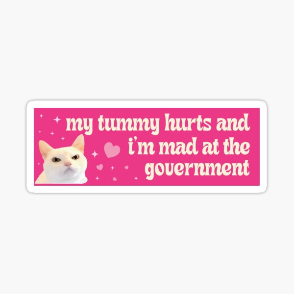 Item preview, My Tummy Hurts and I'm Mad at the Government Funny Bumper designed and sold by fanky-bumper.
