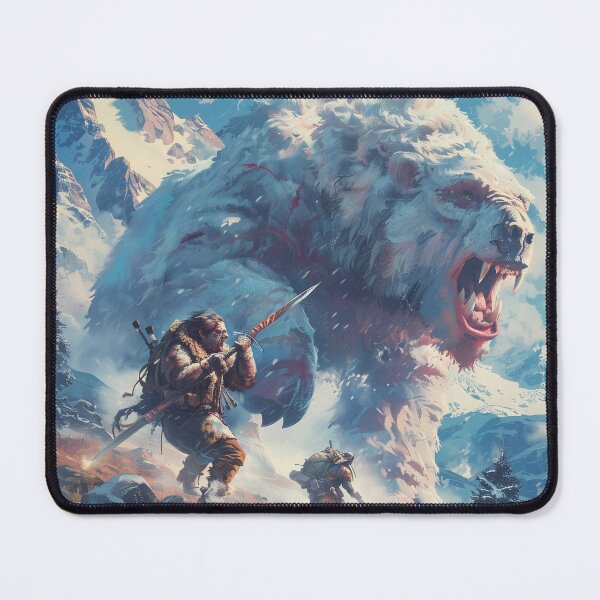 Item preview, Warrior Battling a Snow Bear designed and sold by palmyst.