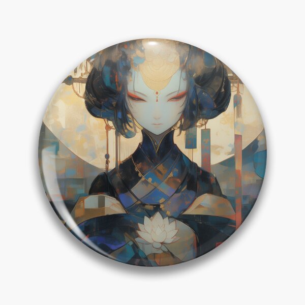 Item preview, Geisha with Lotus in Neon Reflection designed and sold by palmyst.