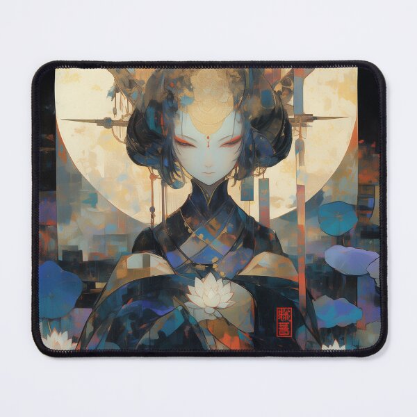 Item preview, Geisha with Lotus in Neon Reflection designed and sold by palmyst.
