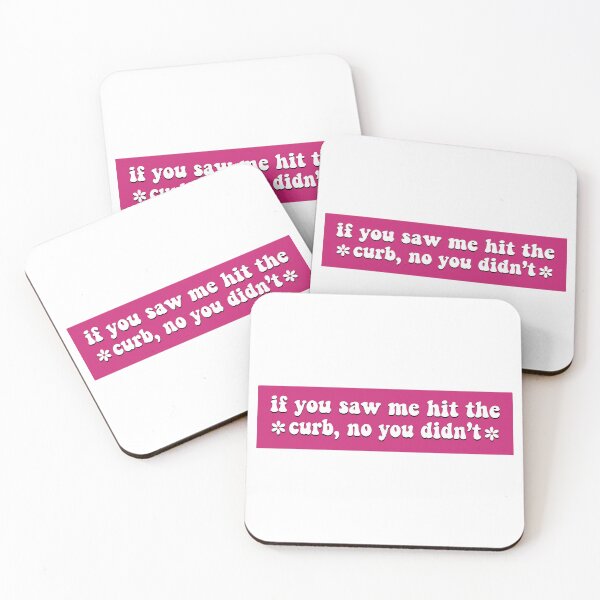Item preview, If You Saw Me Hit The Curb No You Didn't pink Decal Car Bumper designed and sold by fanky-bumper.