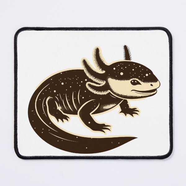 Item preview, Stellar Black Axolotl - Cosmic Creature Illustration designed and sold by Designowner.