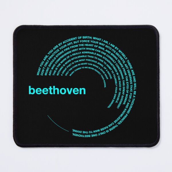 Item preview, Ludwig van Beethoven famous quotes poster [aqua] designed and sold by CMYKStudio.