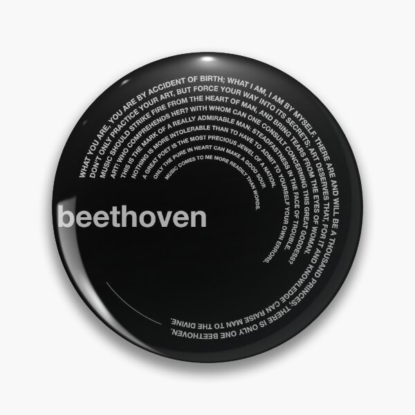 Item preview, Ludwig van Beethoven famous quotes poster [silver] designed and sold by CMYKStudio.