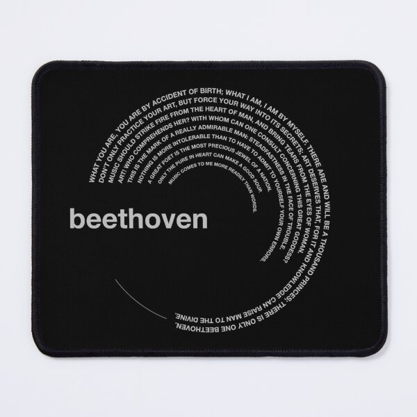 Item preview, Ludwig van Beethoven famous quotes poster [silver] designed and sold by CMYKStudio.
