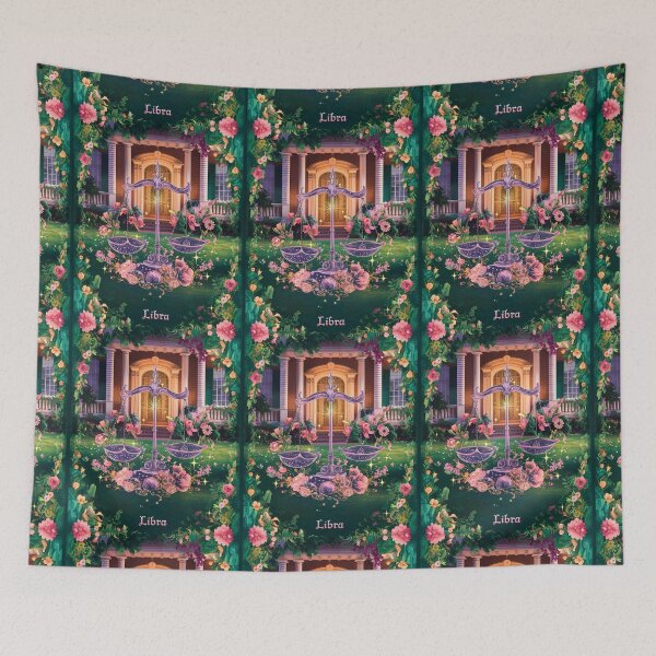 Item preview, Libra Astrology. Zodiac sign, Libra symbol, floral designed and sold by ZodiacWonders.