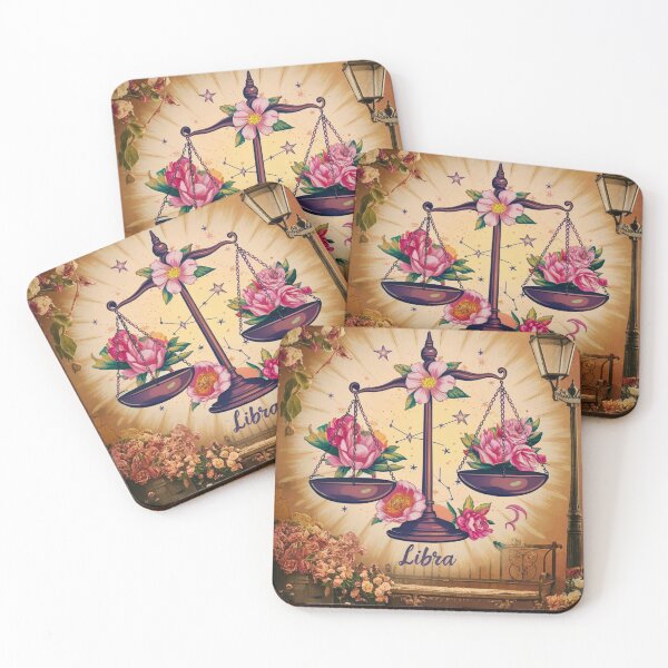 Item preview, Libra Astrology. Zodiac sign, Libra symbol, floral designed and sold by ZodiacWonders.