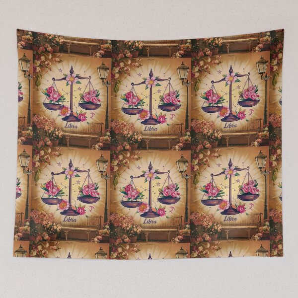 Item preview, Libra Astrology. Zodiac sign, Libra symbol, floral designed and sold by ZodiacWonders.