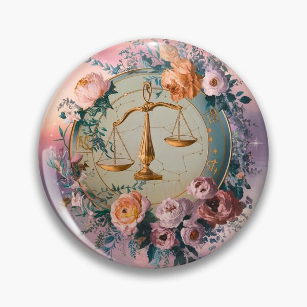 Item preview, Libra Astrology. Zodiac sign, Libra symbol, floral designed and sold by ZodiacWonders.
