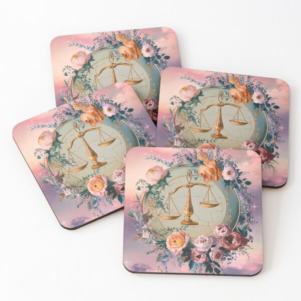 Item preview, Libra Astrology. Zodiac sign, Libra symbol, floral designed and sold by ZodiacWonders.