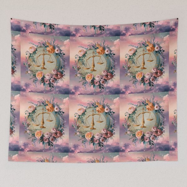Item preview, Libra Astrology. Zodiac sign, Libra symbol, floral designed and sold by ZodiacWonders.