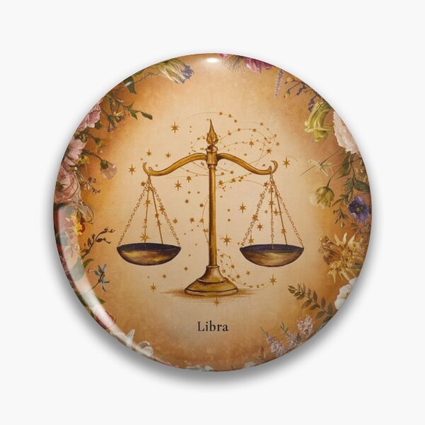 Item preview, Libra Astrology. Zodiac sign, Libra symbol, floral designed and sold by ZodiacWonders.