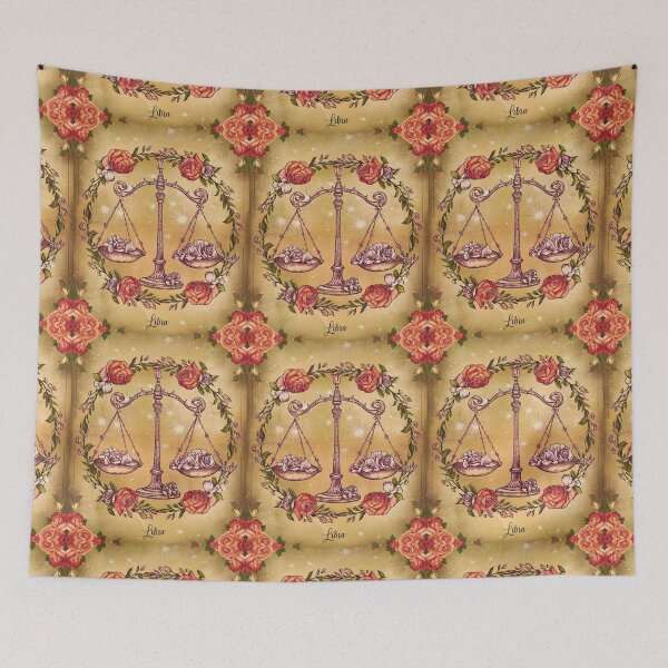 Item preview, Libra Astrology. Zodiac sign, Libra symbol, floral designed and sold by ZodiacWonders.