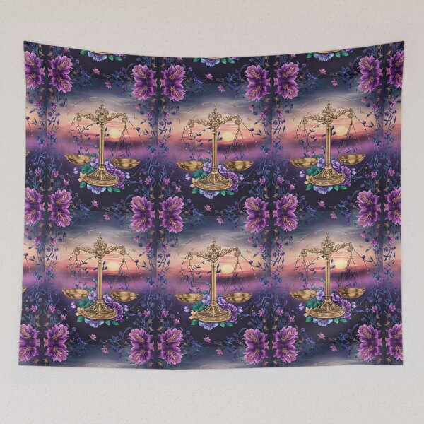 Item preview, Libra Astrology. Zodiac sign, Libra symbol, floral designed and sold by ZodiacWonders.