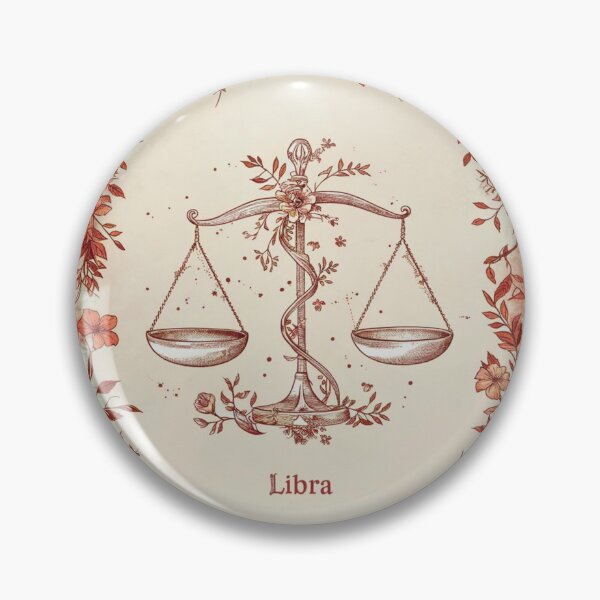 Item preview, Libra Astrology. Zodiac sign, Libra symbol, floral designed and sold by ZodiacWonders.