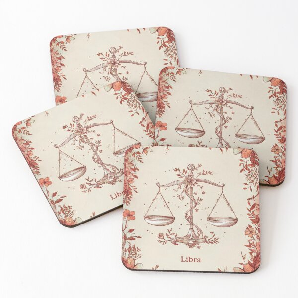 Item preview, Libra Astrology. Zodiac sign, Libra symbol, floral designed and sold by ZodiacWonders.