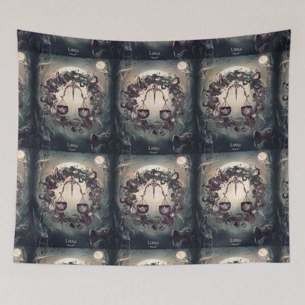Item preview, Libra Astrology. Zodiac sign, Libra symbol, dark fantasy designed and sold by ZodiacWonders.