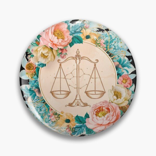 Item preview, Libra Astrology. Zodiac sign, Libra symbol, floral designed and sold by ZodiacWonders.