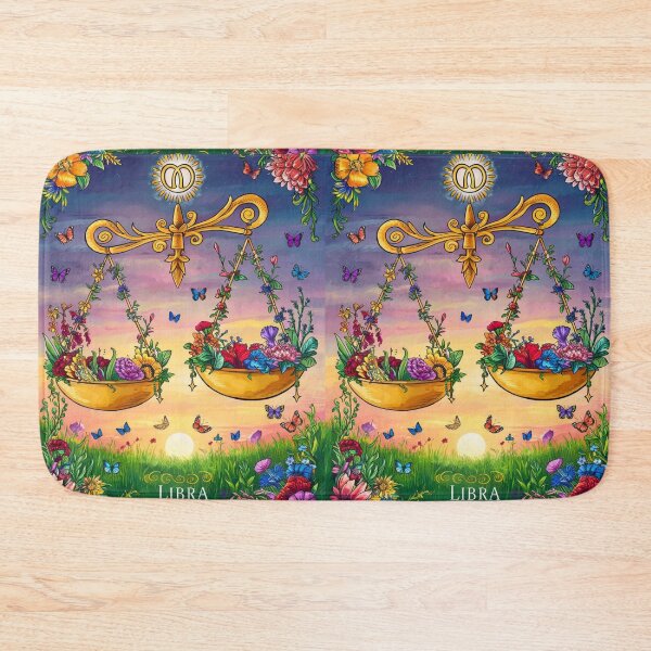 Item preview, Libra Astrology. Zodiac sign, Libra symbol, floral designed and sold by ZodiacWonders.
