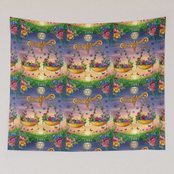 Item preview, Libra Astrology. Zodiac sign, Libra symbol, floral designed and sold by ZodiacWonders.