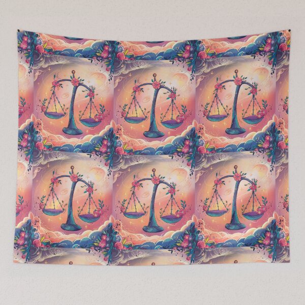 Item preview, Libra Astrology. Zodiac sign, Libra symbol, floral designed and sold by ZodiacWonders.