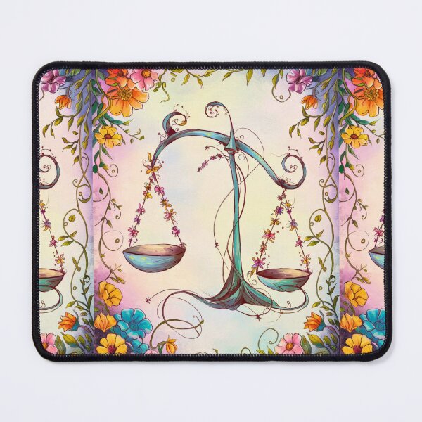 Item preview, Libra Astrology. Zodiac sign, Libra symbol, floral designed and sold by ZodiacWonders.