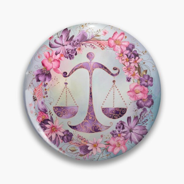 Item preview, Libra Astrology. Zodiac sign, Libra symbol, floral designed and sold by ZodiacWonders.