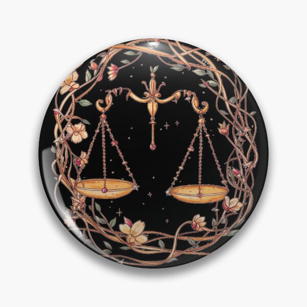 Item preview, Libra Astrology. Zodiac sign, Libra symbol, floral designed and sold by ZodiacWonders.
