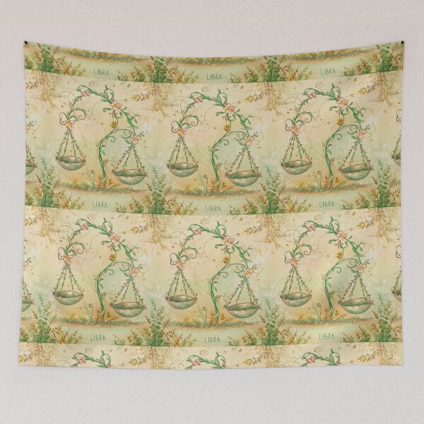 Item preview, Libra Astrology. Zodiac sign, Libra symbol, floral designed and sold by ZodiacWonders.